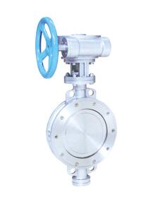 D373-10C/16/25金屬(shu)硬密封蝸輪(lun)對夾蝶閥